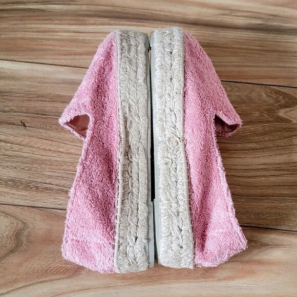 Manebi Italy Sydney Terry Double Sole Platform Espadrilles Pastel Rose 40 - Picture 11 of 15